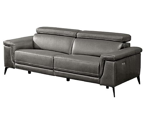 Hendrix NL5102 Dark Gray Leather Electric Recliner Sofa by BH Furniture