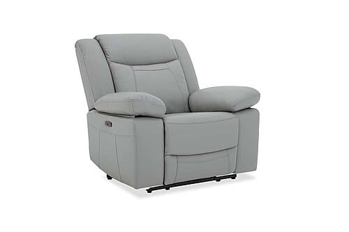 Wyatt Light Gray Leather/PVC Chair by BH Furniture