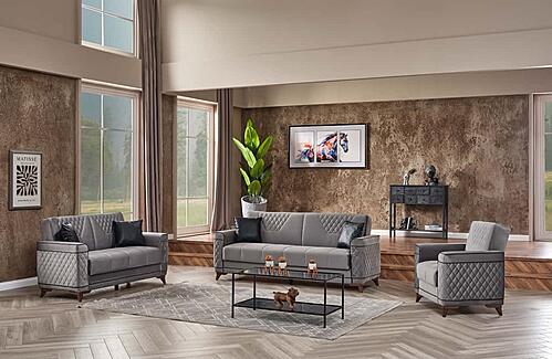 Beste Gray Loveseat by Casamode
