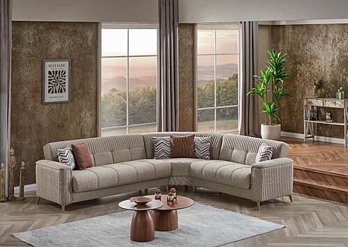 Levi Beige Sectional by Casamode