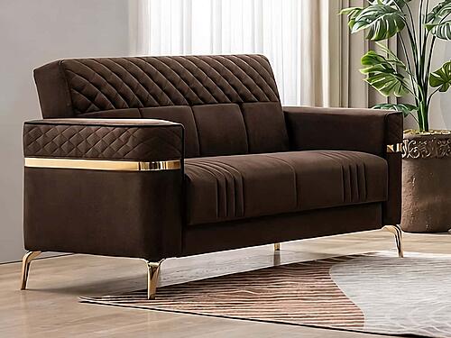 Lucas Brown Loveseat by Casamode