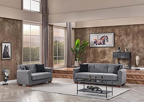 Sirius Gray Loveseat by Casamode