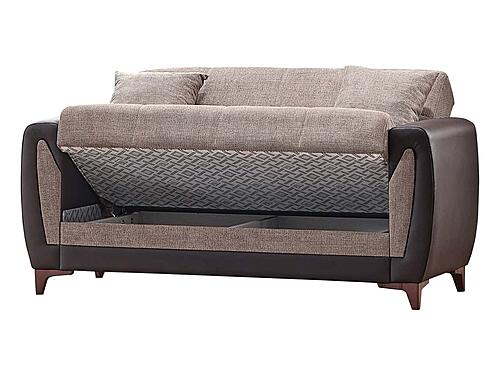 Tuxedo Brown Loveseat by Casamode