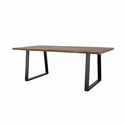 Ditman Live Edge Dining Table Grey Sheesham and Black by Coaster