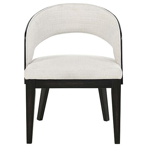 Leandro Upholstered Dining Arm Chair - Cream (Set of 2) by Coaster