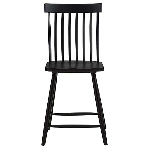 Andrews Windsor Counter Height Dining Side Chair - Black (Set of 2) by Coaster