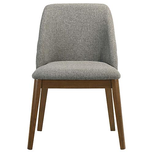 Franklin Upholstered Dining Side Chair - Grey (Set of 2) by Coaster