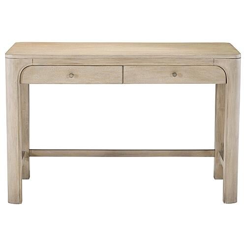 Solano 2-Drawer Makeup Table Vanity Desk - Weathered Mango by Coaster