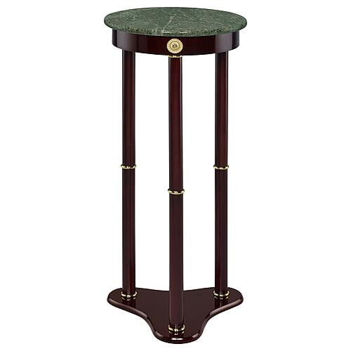 Edite Round Marble Top Plant Stand - Merlot by Coaster