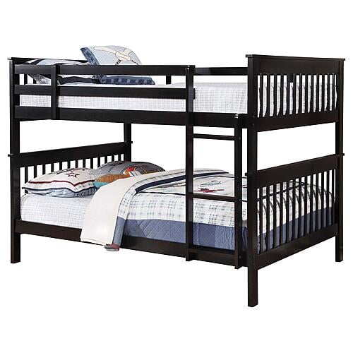 Chapman Wood Full Over Full Bunk Bed - Black by Coaster