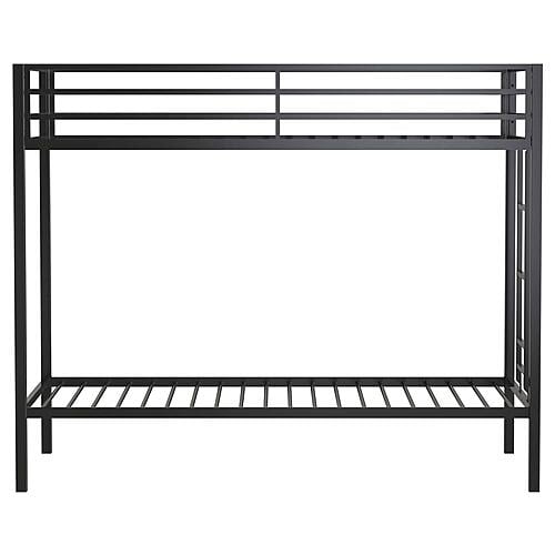Alevera Metal Twin Over Twin Bunk Bed w/Ladder - Black by Coaster
