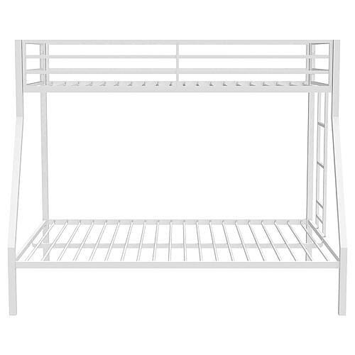 Alevera Metal Twin Over Full Bunk Bed w/Ladder White by Coaster