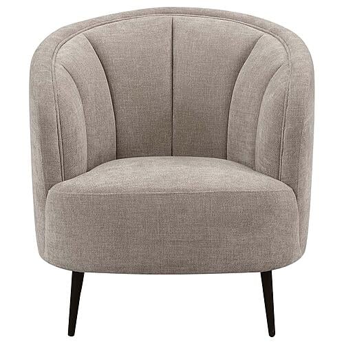 Ellorie Upholstered Channel Back Curved Chair - Beige by Coaster