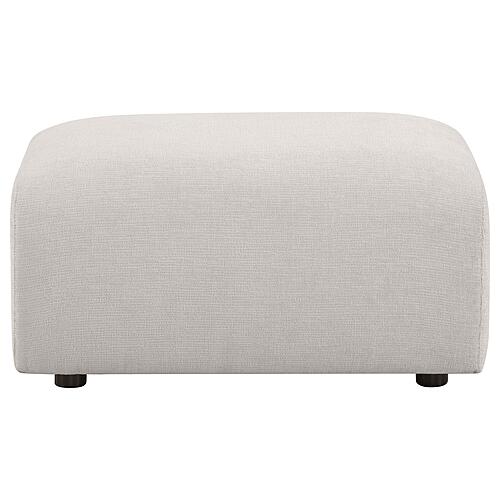 Burnett Chenille Upholstered Ottoman - Ivory by Coaster