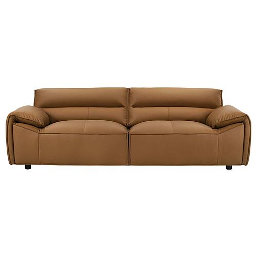 Buxton Top Grain Leather Upholstered Sofa - Orange by Coaster