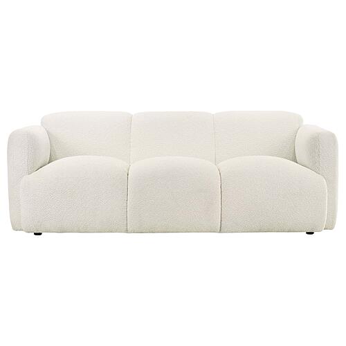 Dorset Fabric Upholstered Round Track Arm Sofa - White by Coaster