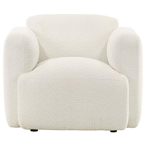 Dorset Fabric Upholstered Round Track Arm Accent Chair - White by Coaster