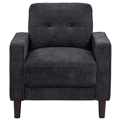 Bowen II Fabric Upholstered Track Arm Chair Steel - Grey by Coaster