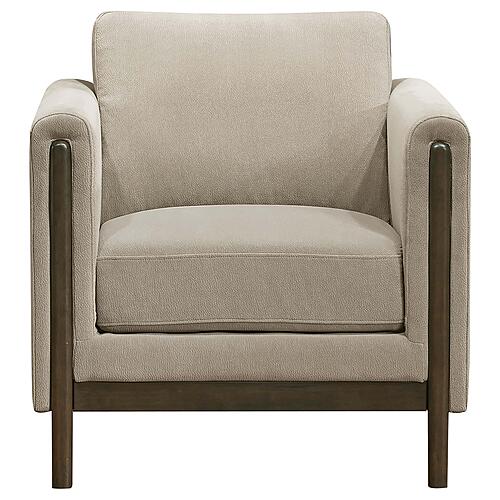 Islington Fabric Upholstered Panel Arm Accent Chair - Taupe by Coaster