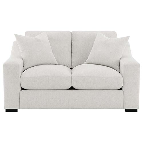 Ashlyn Fabric Upholstered Track Arm Loveseat - Sand by Coaster
