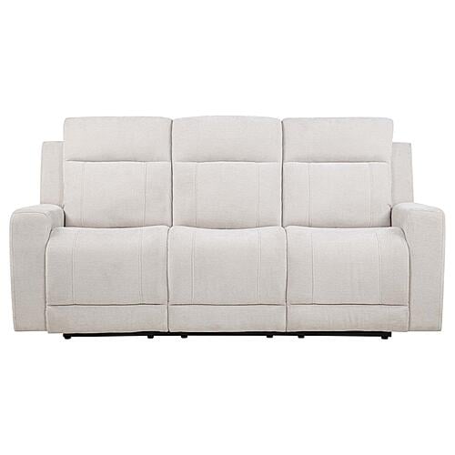 Kennett Chenille Upholstered Power Reclining Sofa - Ivory by Coaster