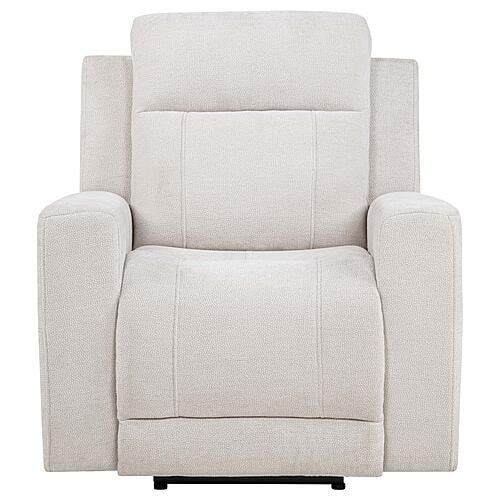 Kennett Chenille Upholstered Power Recliner Chair - Ivory by Coaster
