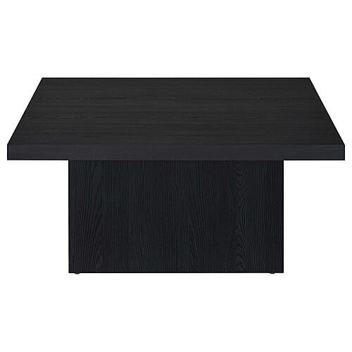 Devar Square Engineered Wood Cocktail Coffee Table - Black by Coaster
