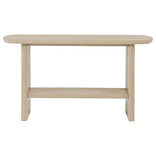 Kailani Coastal Sofa Console Table With Shelf - Beige Oak by Coaster