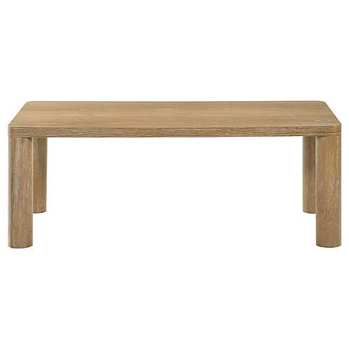 Castlewood Engineered Wood Cocktail Coffee Table - Washed Oak by Coaster