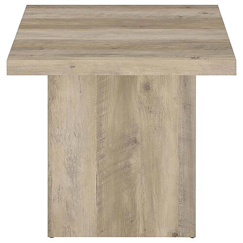 Devar Square Engineered Wood End Table - Distressed Pine by Coaster