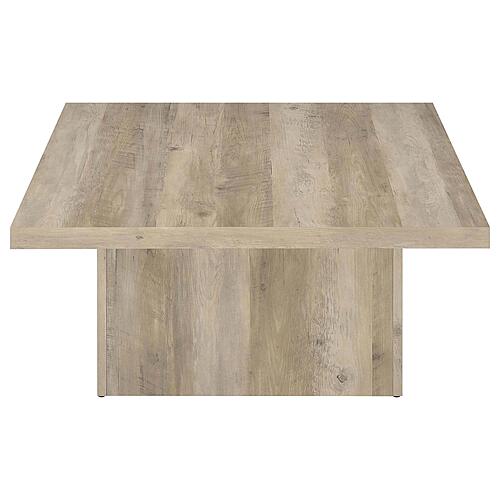 Devar Square Engineered Wood Coffee Table - Distressed Pine by Coaster