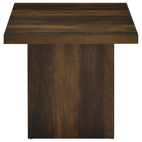 Devar Square Engineered Wood Side End Table - Dark Pine by Coaster