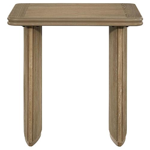 Adina Square Wood Side End Table Distressed - Light Brown by Coaster