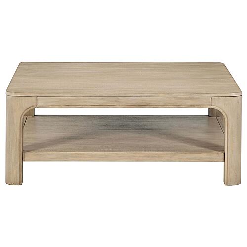 Solano Square Wood Cocktail Coffee Table - Weathered Mango by Coaster