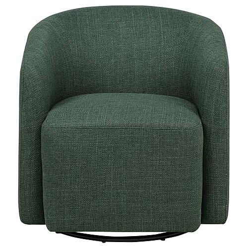 Mossbrook Fabric Upholstered Swivel Accent Chair - Green by Coaster