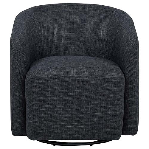 Mossbrook Fabric Upholstered Swivel Accent Chair - Anthracite by Coaster