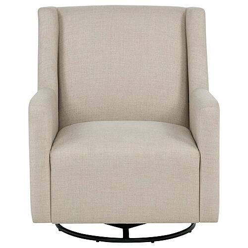 Sorrel Fabric Upholstered Swivel Glider Arm Chair - Latte by Coaster