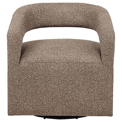 Westhill Boucle Upholstered Swivel Accent Chair - Rocky Road by Coaster
