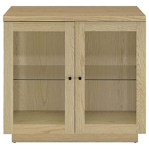 Tilbury 2-door Glass Front Accent Display Cabinet - Light Oak by Coaster