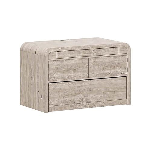 Juna Twin Desk Dream Console Cabinet Bed Gray by Dream Console