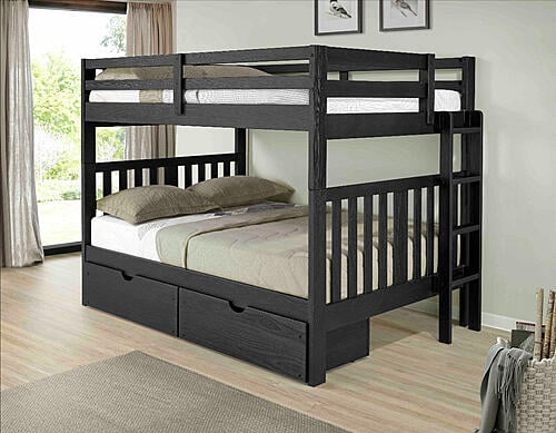 Dover Bunk Full/Full w/Ladder Ebony by Innovations