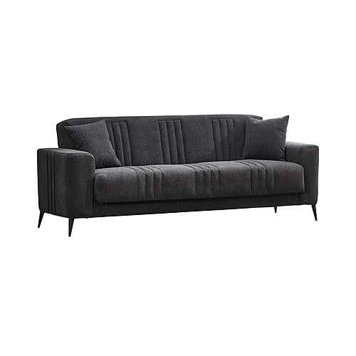 Adela Convertible Sofa - Anthracite by Furnia Furniture