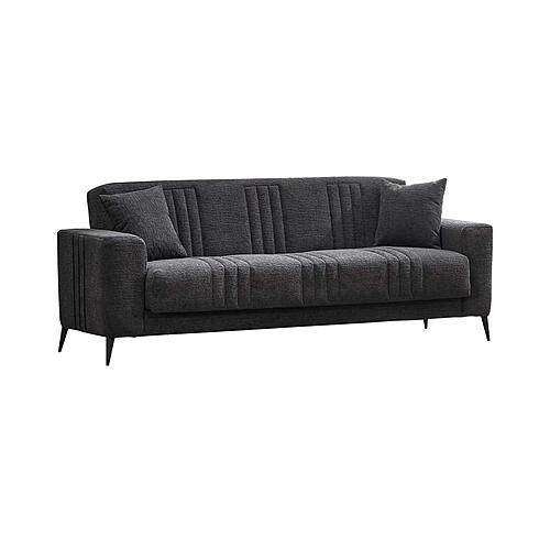 Adela 2-Pieces Sofa & Loveseat Set - Anthracite by Furnia Furniture