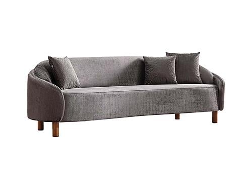 Alessa Stationary Sofa - Grey by Furnia Furniture