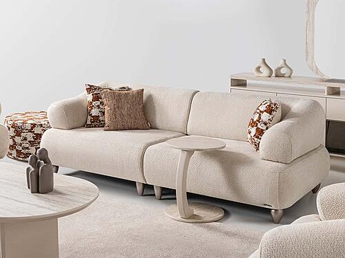 Bern 2-Pieces Sofa & Loveseat Set - Cream by Furnia Furniture