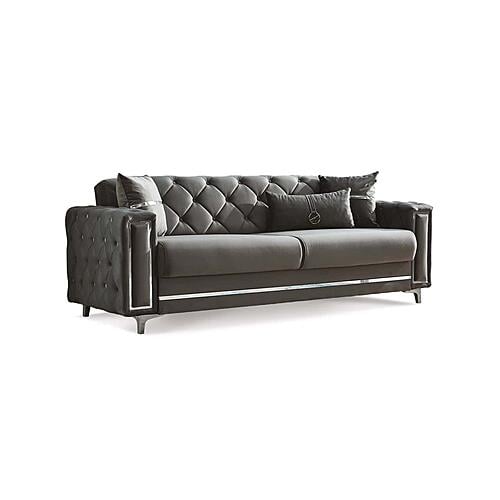 Bolivya 2-Pieces Sofa & Loveseat Set - Grey by Furnia Furniture