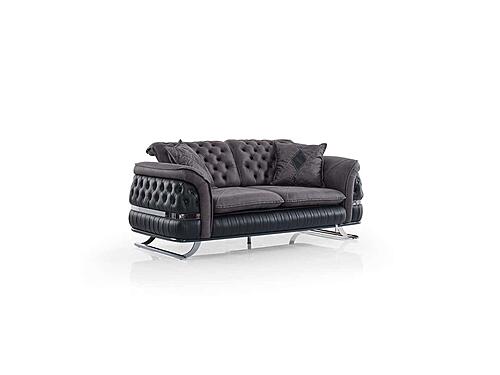 Bravo Convertible Loveseat - Black by Furnia Furniture