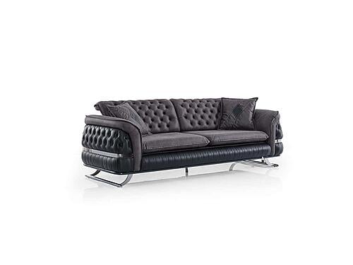 Bravo Convertible Sofa - Black by Furnia Furniture