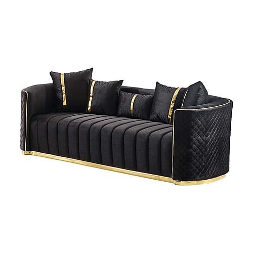 Ceko Stationary Sofa - Black by Furnia Furniture