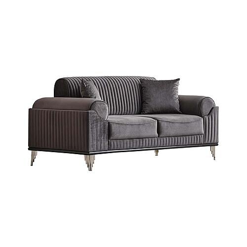 Everest Convertible Loveseat - Grey by Furnia Furniture